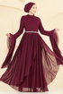 Evening Dress 5744EDF311-MS Burgundy - Thumbnail