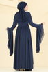 Evening Dress 5744EDF311-MS Navy Blue - Thumbnail