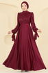 Evening Dress 5748EDF311-MS Burgundy - Thumbnail