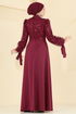 Evening Dress 5748EDF311-MS Burgundy - Thumbnail