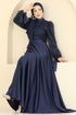Evening Dress 5748EDF311-MS Navy Blue - Thumbnail