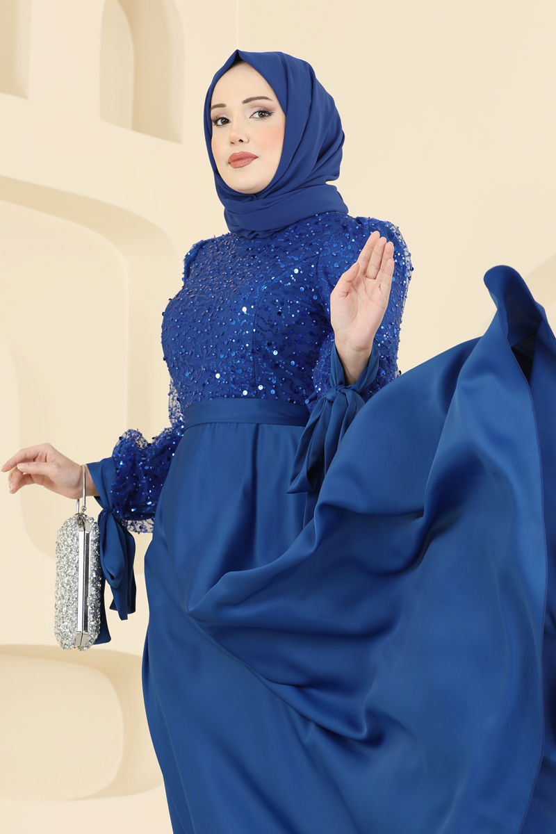 فستان سهرة نيلي 5748EDF311-MS