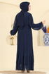Evening Dress 5751EDF311-MS Navy Blue - Thumbnail