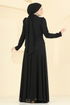 فستان سهرة أسود 5755EDF311-MS - Thumbnail