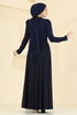 Evening Dress 5755EDF311-MS Navy Blue - Thumbnail