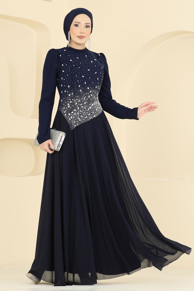 Evening Dress 5755EDF311-MS Navy Blue
