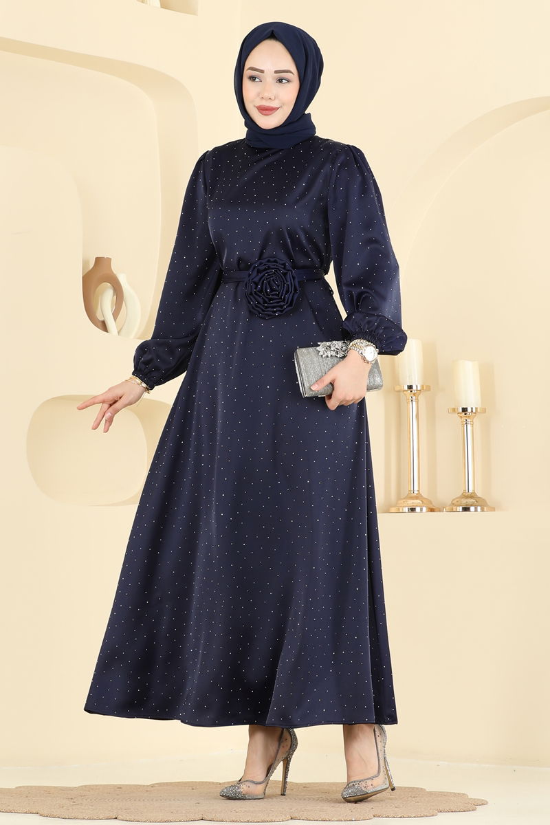 Evening Dress 6138ORG1169-MS Navy Blue
