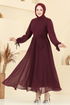 Evening Dress 6217BSK463-MS Burgundy - Thumbnail