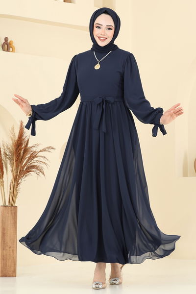B.İ.S.S.K. - Evening Dress 6217BSK463-MS Dark Navy Blue - 370462