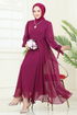 Evening Dress 6217BSK463-MS Fuchsia - Thumbnail