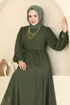 Evening Dress 6217BSK463-MS Khaki - Thumbnail