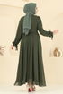 Evening Dress 6217BSK463-MS Khaki - Thumbnail