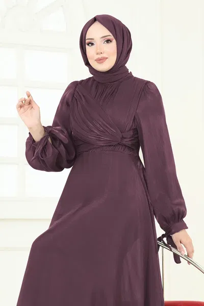 B.İ.S.S.K. - Evening Dress 6220BSK463-MS Dark Rose Dusky - 383043
