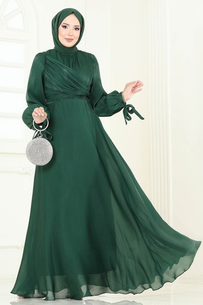B.İ.S.S.K. - Evening Dress 6220BSK463-MS Emerald - 370546