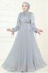 Evening Dress 6220BSK463-MS Gray - Thumbnail