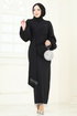 فستان سهرة أسود 6225BSK463-MS - Thumbnail