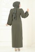 Evening Dress 6225BSK463-MS Khaki - Thumbnail