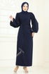 Evening Dress 6225BSK463-MS Navy Blue - Thumbnail