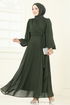 Evening Dress 6226BSK463-MS Dark Khaki - Thumbnail