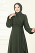 فستان سهرة أخضر عفني غامق 6226BSK463-MS - Thumbnail