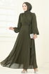 Evening Dress 6226BSK463-MS Khaki - Thumbnail