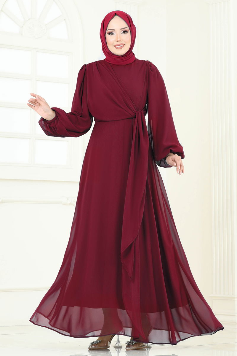 Evening Dress 6226BSK463-MS Light Burgundy