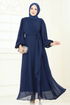 Evening Dress 6226BSK463-MS Navy Blue - Thumbnail