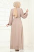 فستان سهرة بيج 6226BSK463-MS - Thumbnail