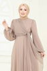 فستان سهرة بيج 6226BSK463-MS - Thumbnail
