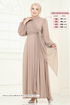 فستان سهرة بيج 6226BSK463-MS - Thumbnail