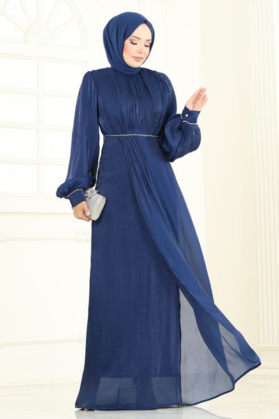 B.İ.S.S.K. - Evening Dress 6231BSK463-MS Navy Blue - 370662