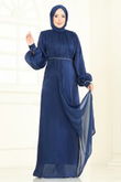B.İ.S.S.K. - Evening Dress 6231BSK463-MS Navy Blue