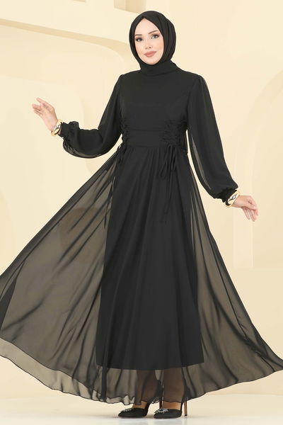 B.İ.S.S.K. - Evening Dress 6238BSK463-MS Black - 392934