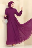 B.İ.S.S.K. - Evening Dress 6238BSK463-MS Damson