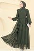 Evening Dress 6238BSK463-MS Khaki - Thumbnail