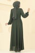 Evening Dress 6238BSK463-MS Khaki - Thumbnail