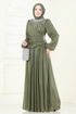 Evening Dress 6238LPN858-MS Khaki - Thumbnail