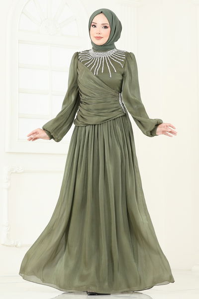 L.P.N. - Evening Dress 6238LPN858-MS Khaki - 388266