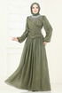Evening Dress 6238LPN858-MS Khaki - Thumbnail