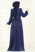 Evening Dress 6238LPN858-MS Navy Blue - Thumbnail