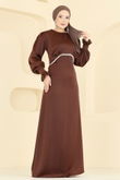 B.İ.S.S.K. - Evening Dress 6247BSK463-MS Brown