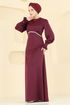 Evening Dress 6247BSK463-MS Damson - Thumbnail