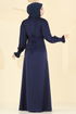 Evening Dress 6247BSK463-MS Navy Blue - Thumbnail