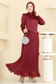 B.İ.S.S.K. - Evening Dress 6281BSK463-MS Burgundy