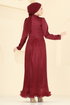Evening Dress 6281BSK463-MS Burgundy - Thumbnail