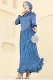 B.İ.S.S.K. - Evening Dress 6281BSK463-MS Indigo