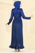 Evening Dress 6281BSK463-MS Navy Blue - Thumbnail