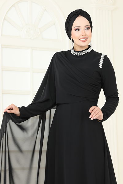 L.P.N. - فستان سهرة أسود 6294LPN858-MS - 387861