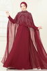 Evening Dress 6295LPN858-MS Burgundy - Thumbnail