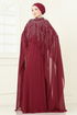 Evening Dress 6295LPN858-MS Burgundy - Thumbnail